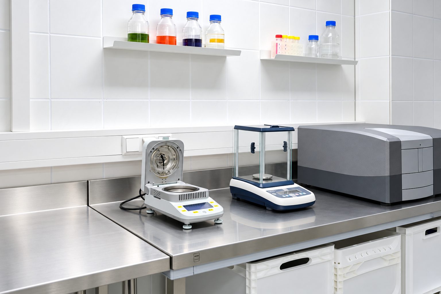 Analysewaage und Photometer im Labor LumiraLab in Leipzig