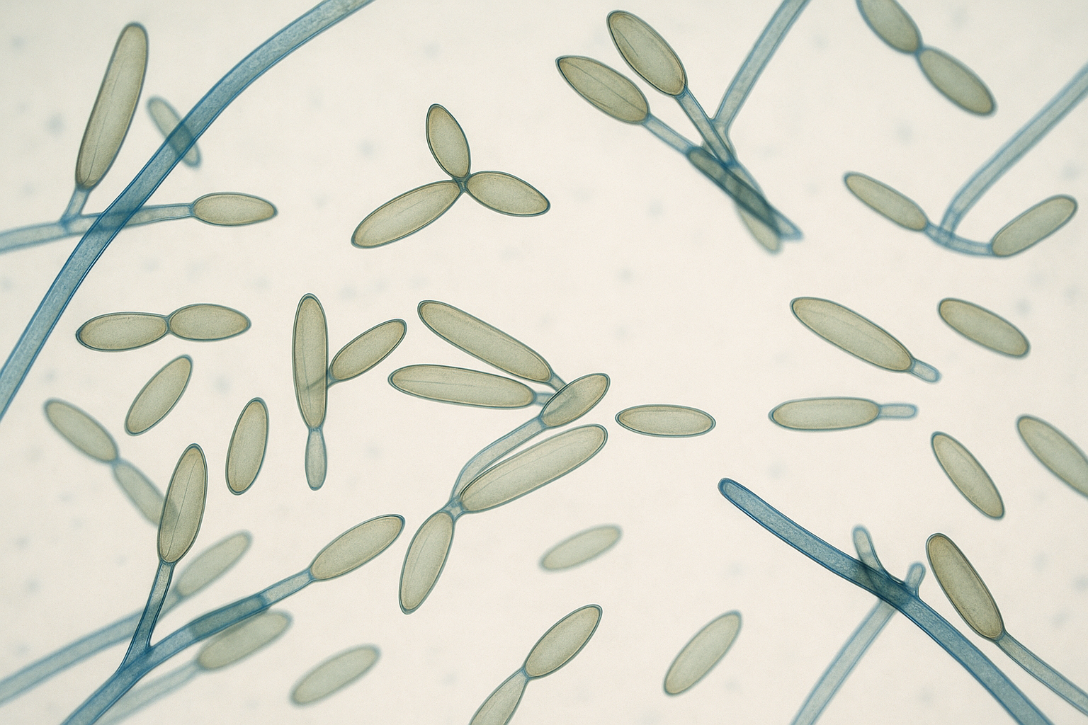 Cladosporium Schimmelpilz unter dem Mikroskop